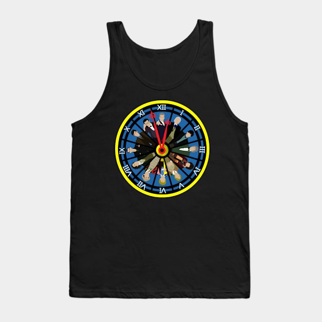 Tick Tock Doctor clock (Blue) Tank Top by MrSaxon101